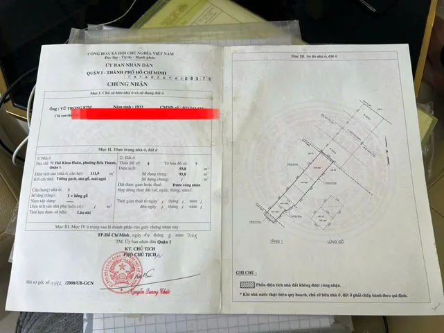 Bán Nhà Mặt Tiền 71 Thủ Khoa Huân, Bến Thành, Quận 1