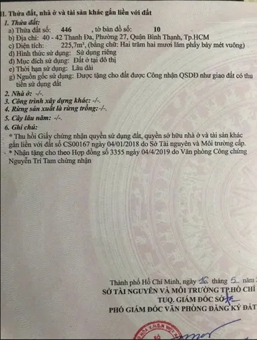 Bán Nhà Mặt Tiền 40-42 Thanh Đa, phường 27, Bình Thạnh