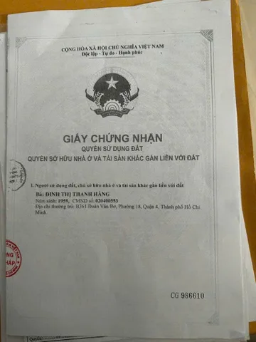 Bán Nhà Mặt Tiền 811 Đoàn Văn Bơ, P.18, Quận 4