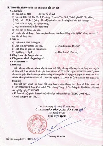 Bán Nhà Mặt Tiền 128-130 Bàu Cát 1, P.12, Quận Tân Bình