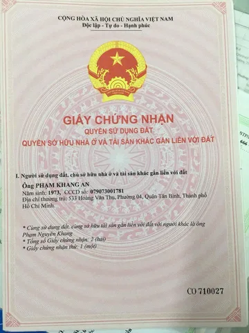 Bán Nhà Mặt Tiền 8 Cầu Xéo, Tân Quý, Tân Phú