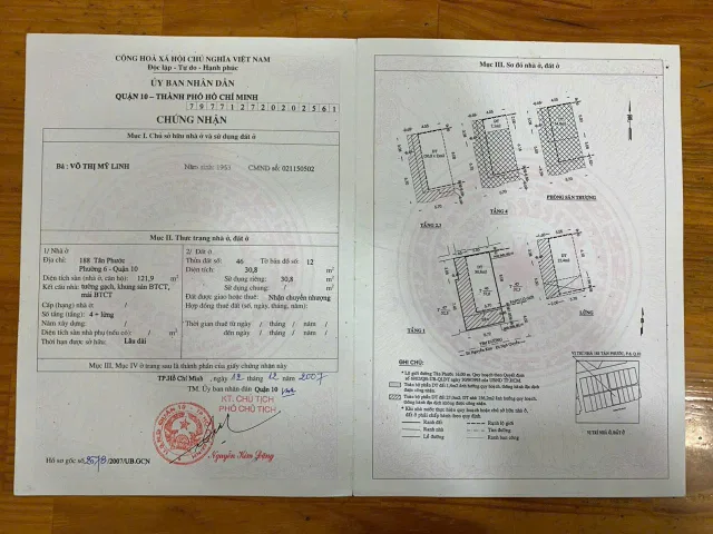 Bán Nhà Mặt Tiền 188 Tân Phước, P.6, Quận 10