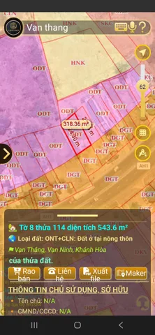 Bán Đất 423m2 có sẵn 318 m2 thổ cư giá 7.62 tỷ tại Đường Quốc Lộ 1A Xã Vạn Thắng Huyện Vạn Ninh Khánh Hòa