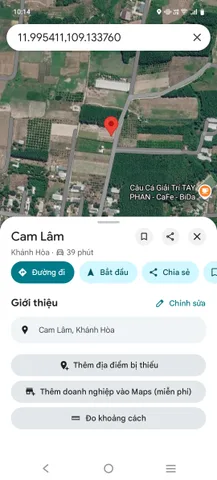 Bán Đất 500m2 giá 1 tỷ tại Xã Cam An Nam Huyện Cam Lâm Khánh Hòa