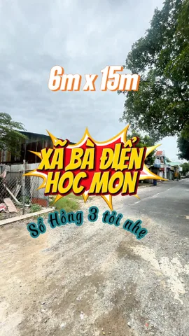 bán 6m ngang đất ngay trường học xuân thới thượng đường phan văn hớn 3,2 tỷ sổ hồng