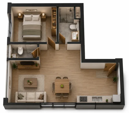 45.72m2 - Giá 4.1 tỷ còn chiết khấu 15% - 1PN 1WC Arcadia At Lavila