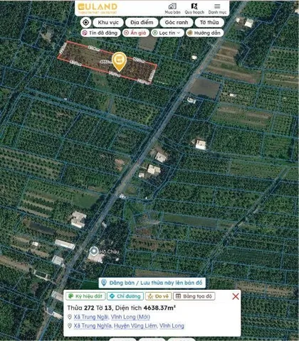 Bán Đất nông nghiệp 6000m2 CLN giá 3.5 tỷ tại Đường Xã Trung Nghĩa Xã Trung Nghĩa Huyện  Vũng Liêm Vĩnh Long.

Liên hệ: Ngọc Bích 0907636911