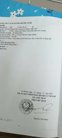 Bán Đất 20m2 có sẵn 20 m2 thổ cư giá 1.5 tỷ tại Thị trấn Quảng Phú Huyện Cư M'gar Đắk Lắk