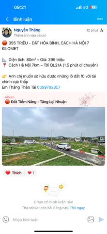 Bán Đất 100m2 có sẵn 100 m2 thổ cư giá 395 triệu tại - Chọn - Xã Phú Thành Huyện Lạc Thủy Hòa Bình