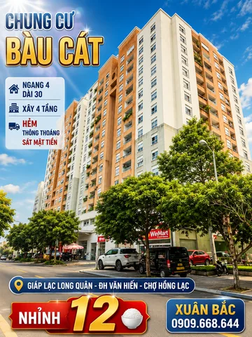 NHÀ 4 TẦNG HẺM NHỰA 6M THÔNG - KHU BÀU CÁT NI SƯ HUỲNH LIÊN - GẦN 120M²