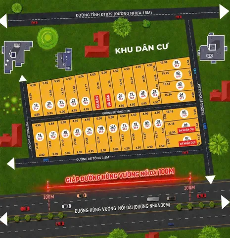 Bán Đất 71.6m2 có sẵn 71.6 m2 thổ cư giá 500 triệu tại Đường số 879B Xã Đạo Thạnh Thành phố Mỹ Tho Tiền Giang