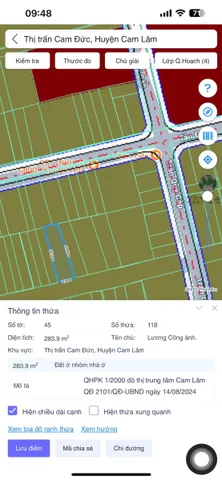 Bán Đất 283.9m2 có sẵn 100 m2 thổ cư giá 4.4 tỷ tại - Chọn - Thị trấn Cam Đức Huyện Cam Lâm Khánh Hòa