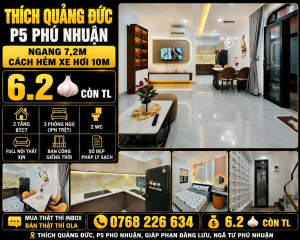 Bán Nhà riêng 37m2 có sẵn 37 m2 thổ cư giá 6.2 tỷ tại - Chọn - Phường 05 Quận Phú Nhuận TP. Hồ Chí Minh