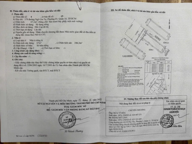 Bán Nhà Mặt Tiền 379 Ngô Gia Tự, Phường 3, Quận 10