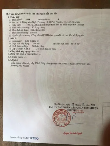 Bán Nhà Mặt Tiền 6 Đặng Văn Ngữ, Phường 10, Quận Phú Nhuận