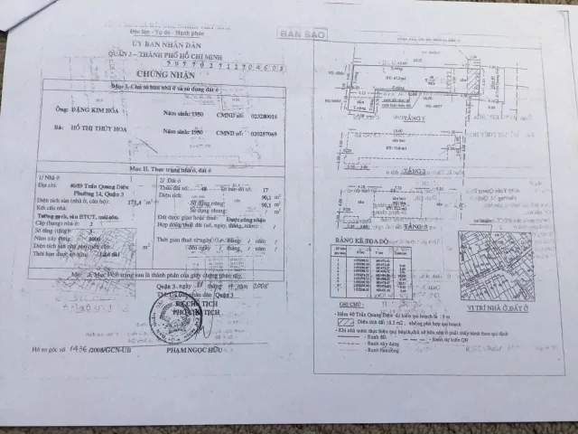 Bán Nhà Hẻm 40/59 Trần Quang Diệu, Phường 14, Quận 3