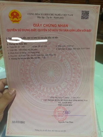 Bán Đất 338m2 giá 280 triệu tại Xã Xuân Tâm Huyện Xuân Lộc Đồng Nai