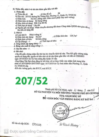 Bán Nhà Hẻm 207/50-52 Đường 3 Tháng 2, Phường 11, Quận 10