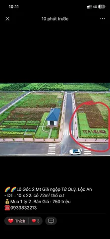 Đất nền Lộc An, Bảo Lâm, Bảo Lộc giá rẻ ngộp chỉ 650tr 128m2 thổ cư, quy hoạch khu đô thị mới Lộc An.