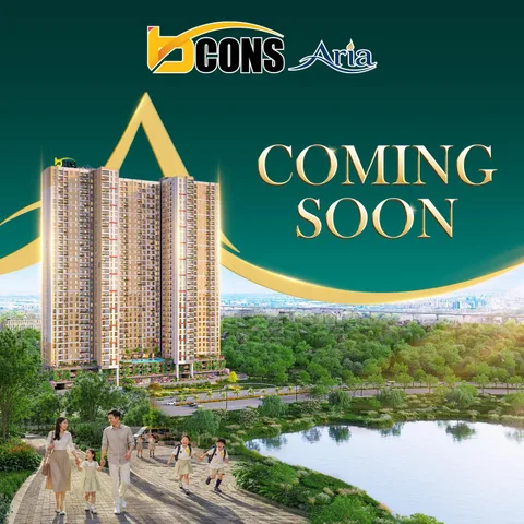 Bcons Aria-Bcons Hoàng Nam Ngôi Sao dự án mới, thiết kế mới sắp mở bán nằm trong hệ sinh thái Bcons làng đại học quốc gia