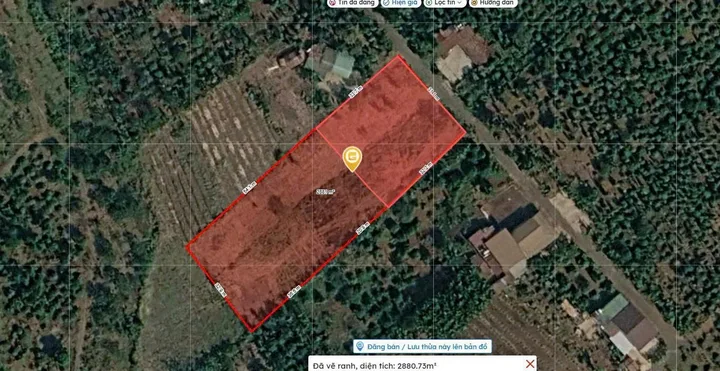 MUA 5T BÁN LỖ  3.5 T --------Bán Đất gần hồ Việt Đức 4 2700m2 có sẵn 400 m2 thổ cư giá 3.5 tỷ tại Xã Ea Ning Huyện Cư Kuin Đắk Lắk