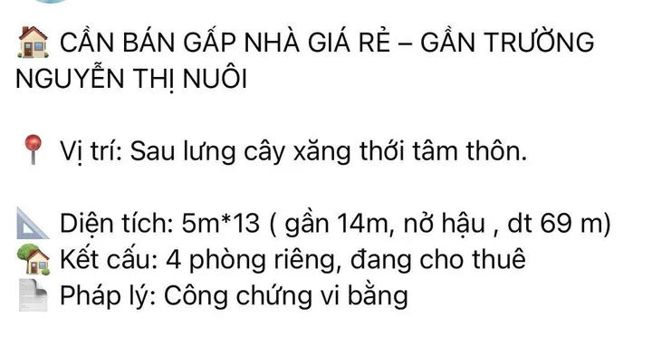Bán Nhà trọ 68.9m2 có sẵn 68.9 m2 thổ cư giá 1.55 tỷ tại Xã Thới Tam Thôn Huyện Hóc Môn TP. Hồ Chí Minh