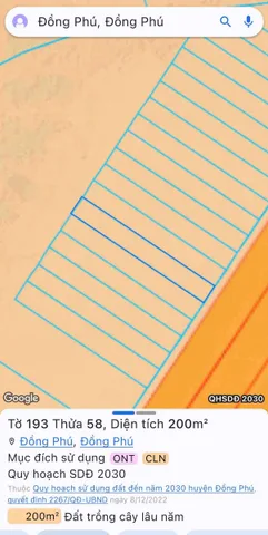Bán Đất 200m2 có sẵn 100 m2 thổ cư giá 450 triệu tại - Chọn - Xã Tân Tiến Huyện Đồng Phú Bình Phước
