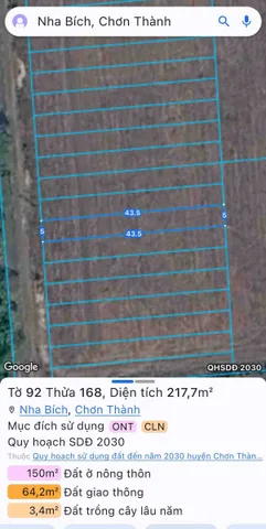 Bán Đất 200m2 có sẵn 100 m2 thổ cư giá 350 triệu tại - Chọn - Thị trấn Chơn Thành Thị xã Chơn Thành Bình Phước