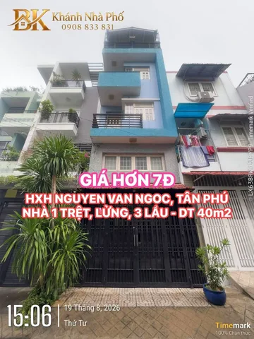 🏠 HXH NGUYỄN VĂN NGỌC, TÂN PHÚ - NHÀ 1 TRỆT, LỬNG, 3 LẦU - DT 40m2 - GIÁ HƠN 7Đ🌸