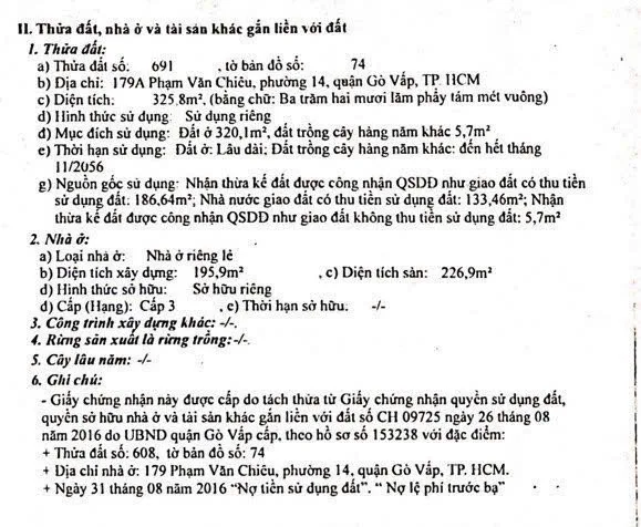 Bán Nhà Mặt Tiền 179A Phạm Văn Chiêu, Phường 14, Quận Gò Vấp