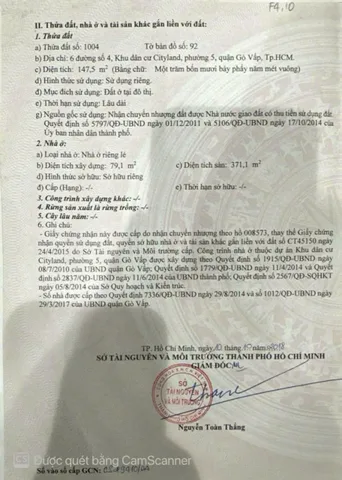 Bán Nhà Mặt Tiền 6 Đường Số 4 Khu Dân Cư Cityland, P. 5, Q. Gò Vấp