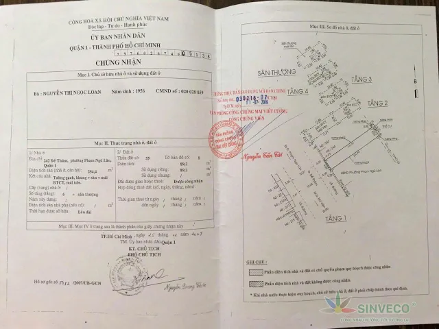 Bán Nhà Mặt Tiền 242 Đề Thám ,Phường Phạm Ngũ Lão ,Quận 1