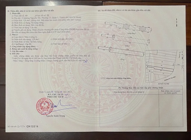 Bán Nhà Mặt Tiền 15 Nguyễn Thi, P.13, Q.5