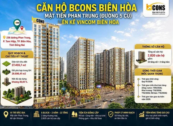 Bán Căn hộ chung cư 75m2 giá 500 triệu tại Đường Phan Trung Phường Tam Hiệp Thành phố Biên Hòa Đồng Nai