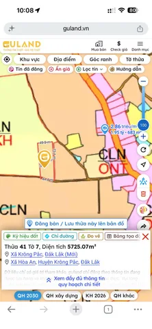 Bán Đất 5700m2 giá 3.25 tỷ tại Xã Hòa An Huyện Krông Pắc Đắk Lắk