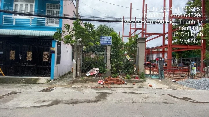 Bán Đất 101.1m2 có sẵn 101.1 m2 thổ cư giá 5.1 tỷ tại 438/52/2 Khu phố 5, hẻm Lê Văn Khương Phường Hiệp Thành Quận 12 TP. Hồ Chí Minh