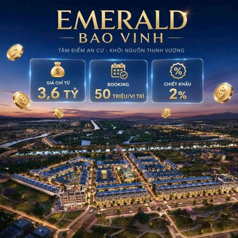 🌿 ĐẲNG CẤP SỐNG XANH – NHÀ PHỐ 3 TẦNG ĐỐI DIỆN CÔNG VIÊN TẠI EMERALD BAO VINH 🌿