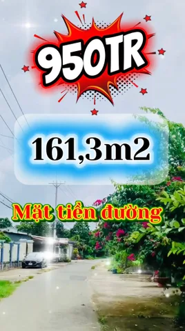 161.3m2  thổ cư | 950 triệu , sổ sẵn , ngân hàng thẩm định hơn giá bán