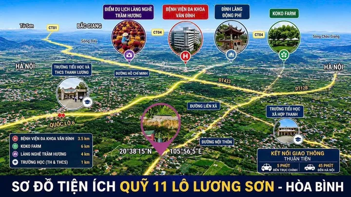 Bán Đất 90m2 có sẵn 90 m2 thổ cư giá 590 triệu tại Đường Hồ Chí Minh Xã Cao Dương Huyện Lương Sơn Hòa Bình