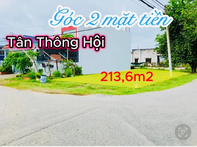 Lô góc  213.6m2 Đường Nguyễn Thị Se _ cách quốc lộ 22: 400m