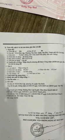 Bán Nhà Mặt Tiền 197A-197B Độc Lập, Phường Tân Quý, Quận Tân Phú