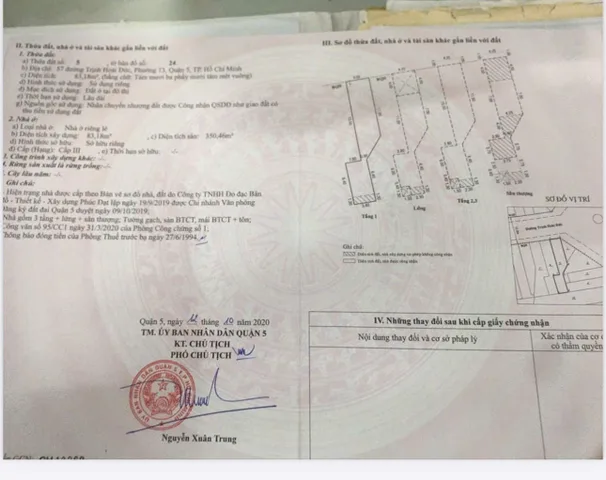 Bán Nhà Mặt Tiền 57 Trịnh Hoài Đức, P.13, Q.5