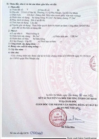 Bán Nhà Mặt Tiền 233A Lê Văn Sỹ, Phường 13, Phú Nhuận