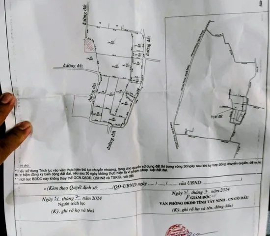 Bán Đất 29000m2 có sẵn 10000 m2 thổ cư giá 48.87 tỷ tại Xã Thạnh Đức Huyện Gò Dầu Tây Ninh