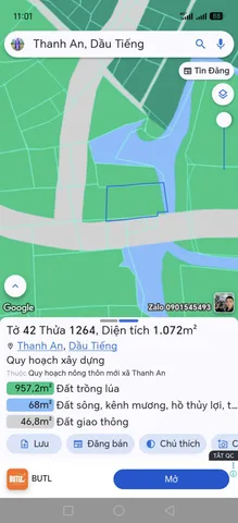 bán đất ven sông Sài Gòn, QH có 38m tiếp giáp đường