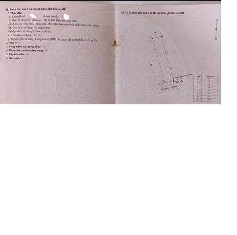Bán Đất 124.5m2 có sẵn 124.5 m2 thổ cư giá 1.5 tỷ tại Đường Tx. Giá Rai Phường 1 Thị xã Giá Rai Bạc Liêu