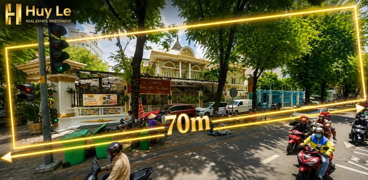 2026m2 Đất 2 mặt tiền : Bà Huyện Thanh Quan - Võ Văn Tần (có bán lẻ)