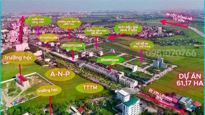 CHỦ CẦN BÁN GẤP LÔ ĐẤT 98M2 TẠI TRUNG TÂM PHƯỜNG PHÙ KHÊ ,KINH DOANH SẦM UẤT ,GIÁ NGỘP