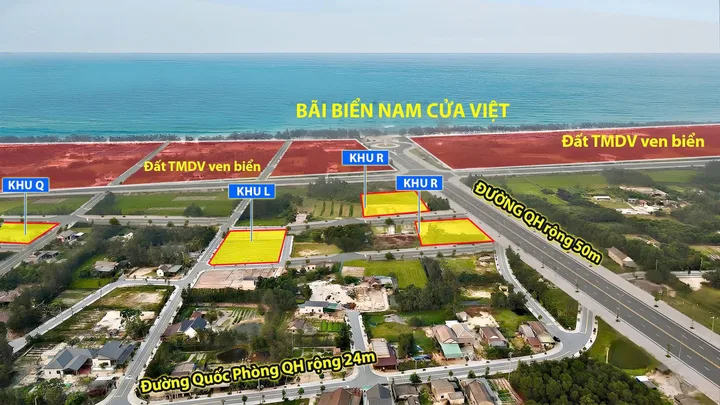 Đất Nền Ven Biển 100m2 Full Thổ Cư - Sổ Đỏ Chính Chủ - Nam Cửa Việt - Quảng Trị