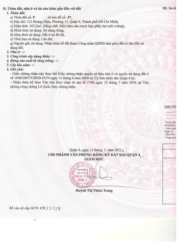 Bán Nhà Mặt Tiền 112 Hoàng Diệu, P. 12, Q.4